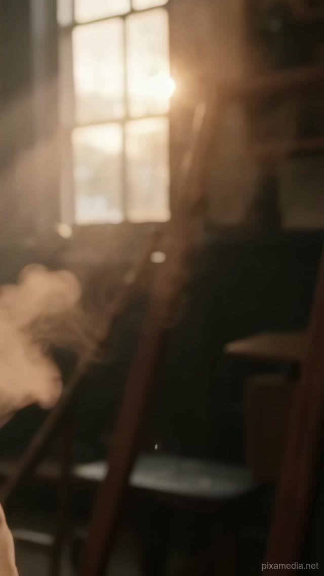 Chalk Dust in Sunbeam - Smoke & Dust AI stock